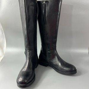 Pazolini Black Leather Riding Boots, Size 38